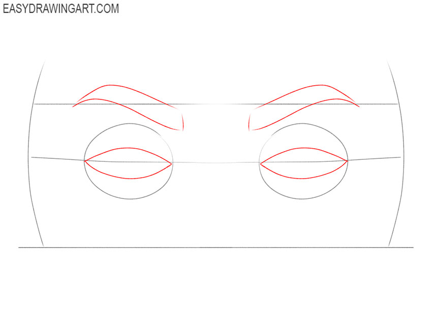 How to Draw Eyes with Glasses simple