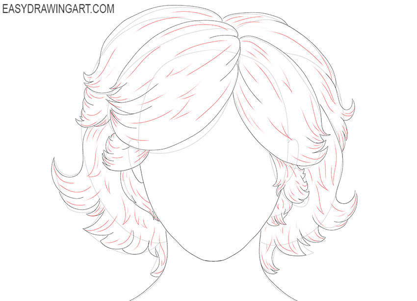 Fluffy Hair drawing for beginners