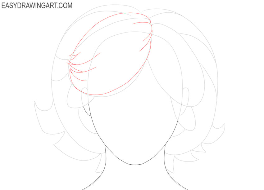 How to Draw Fluffy Hair simple