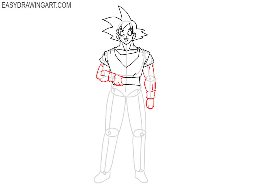how to draw goku cartoon