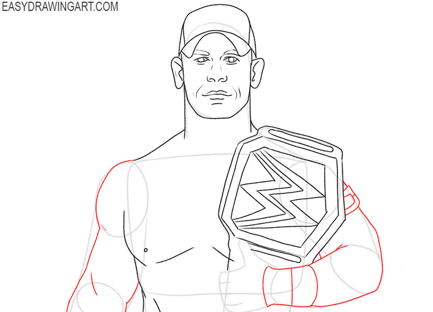 how to draw john cena for kids
