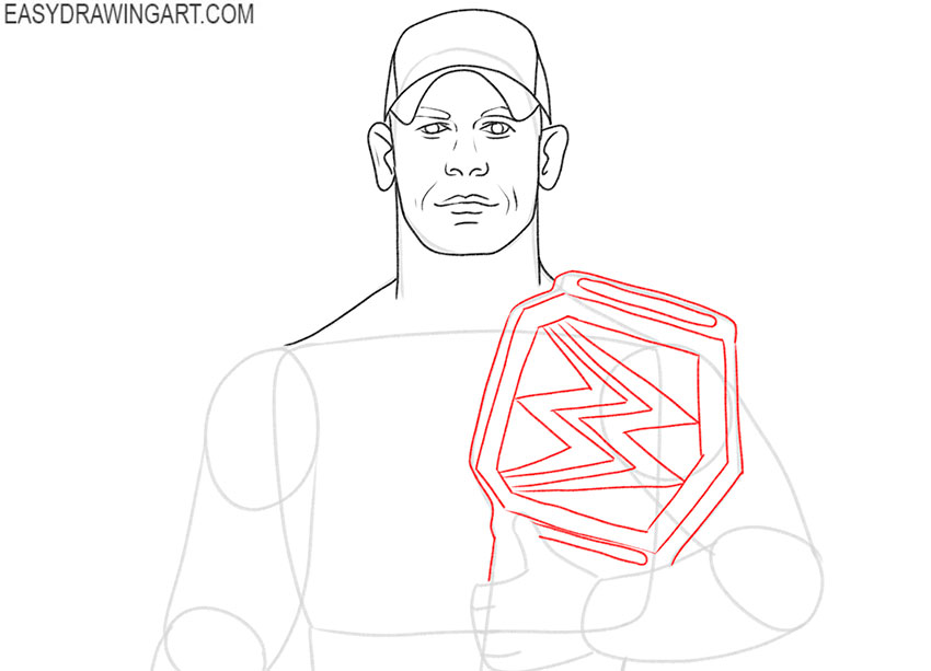 easy john cena drawing