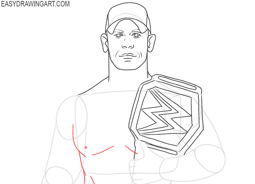 cartoon john cena drawing