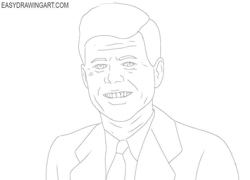 John F. Kennedy simple drawing