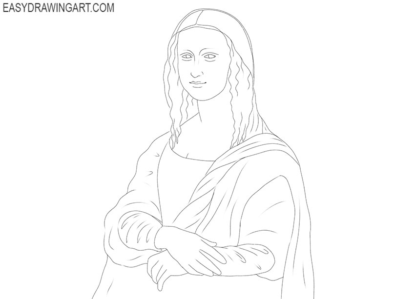 mona lisa drawing guide