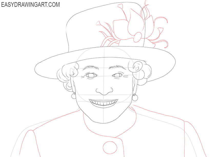 easy Queen Elizabeth drawing