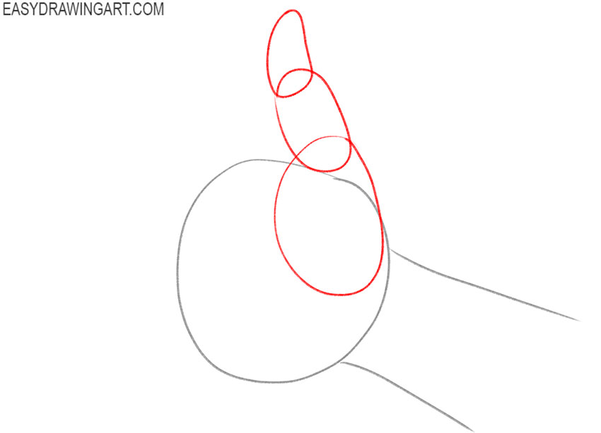 how to draw a cartoon thumbs up