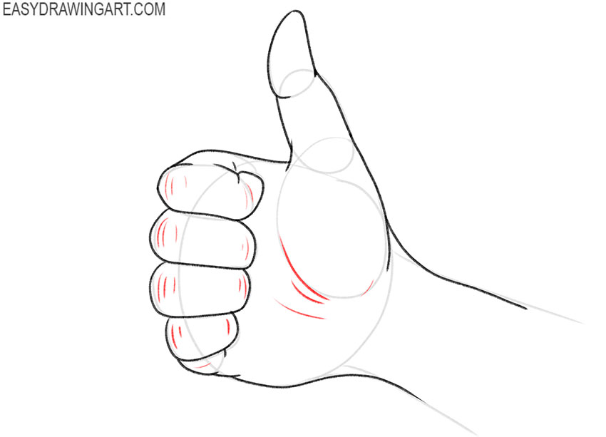 Thumbs Up drawing guide