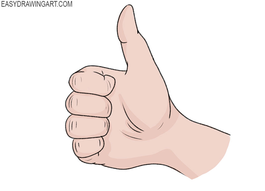 cartoon Thumbs Up drawing