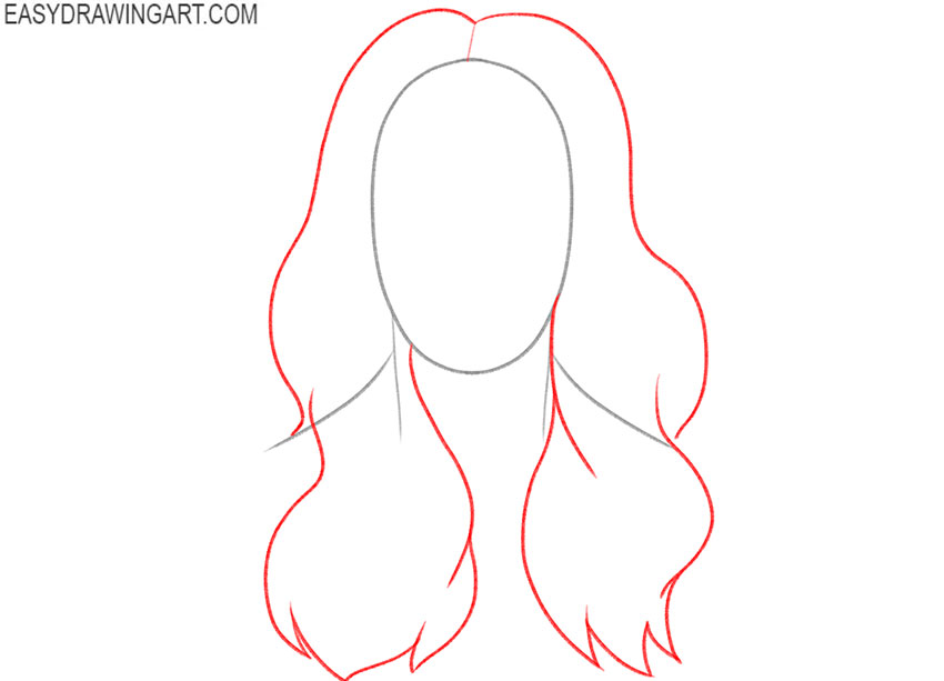 how to draw wavy hair realistic
