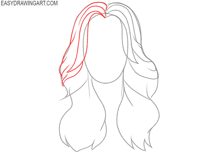 how to draw curly hair wavy