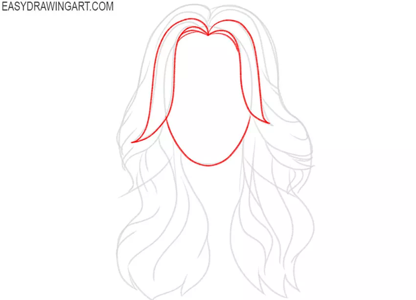 how to draw a girl with wavy hair