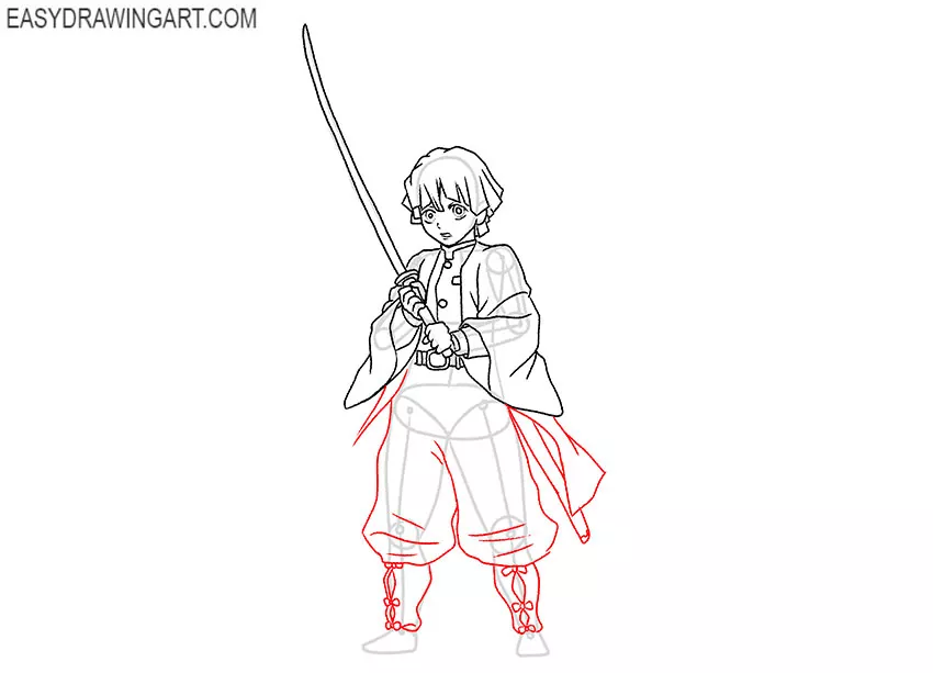 how to draw zenitsu cute