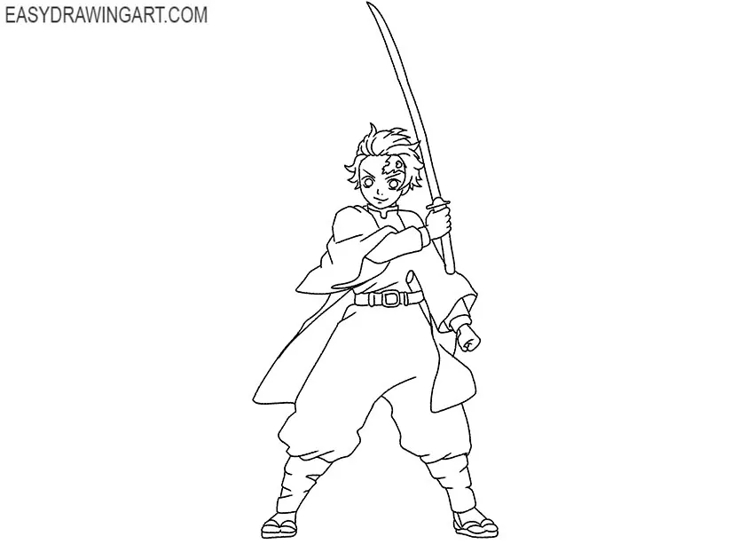 how to draw tanjiro draw so cute