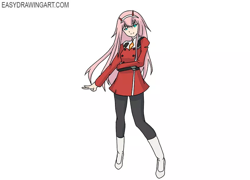 zero two drawing step by step
