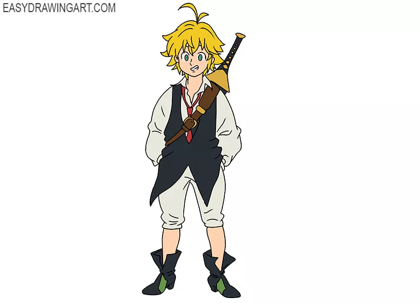  Meliodas drawing for beginners step by step