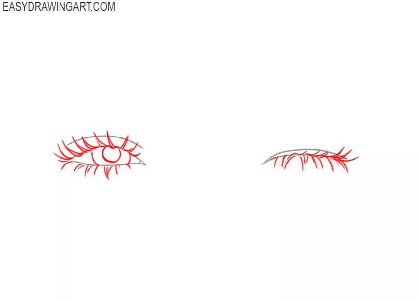 how to draw a simple winking eye