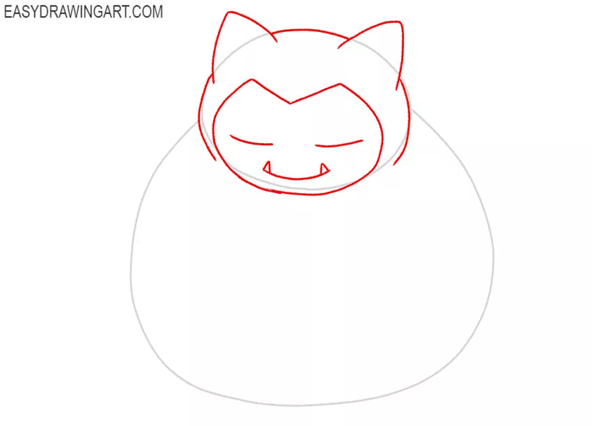 how to draw snorlax pokemon