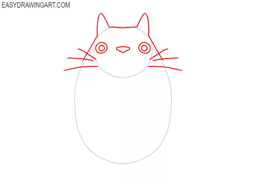 how to draw totoro characters