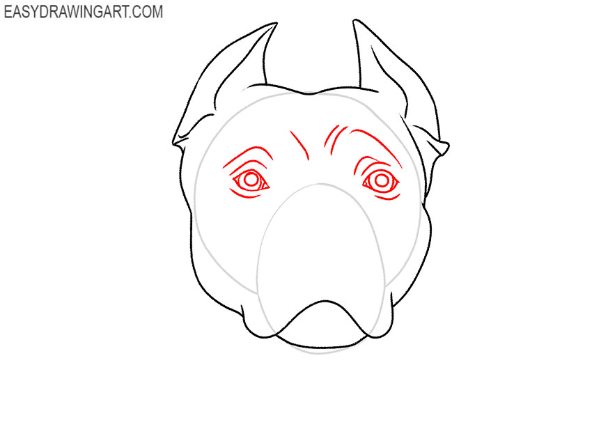 Cute Dog Drawing Realistic-pit Bull Dog Realistic Sketch - Etsy