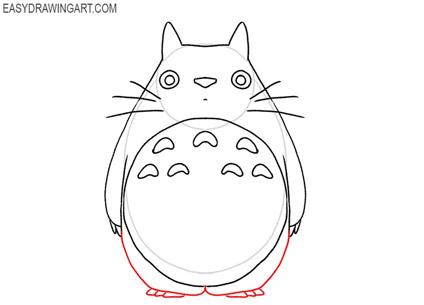 how to draw cute totoro