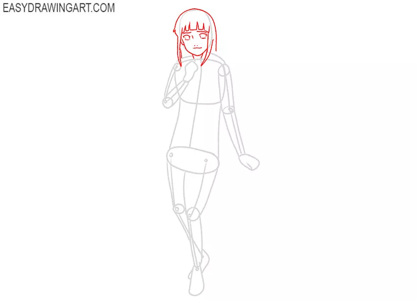 how to draw hinata for beginners