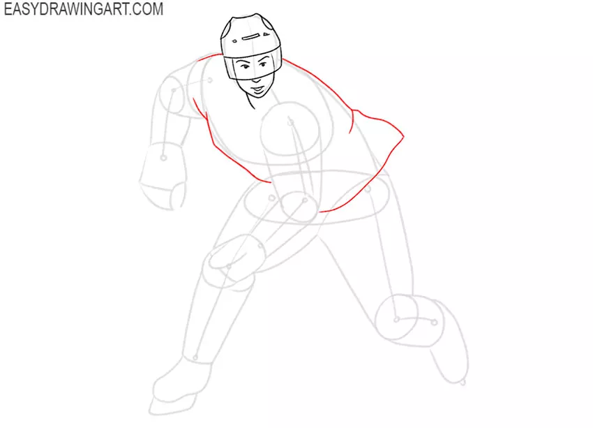 hockey player drawing lesson