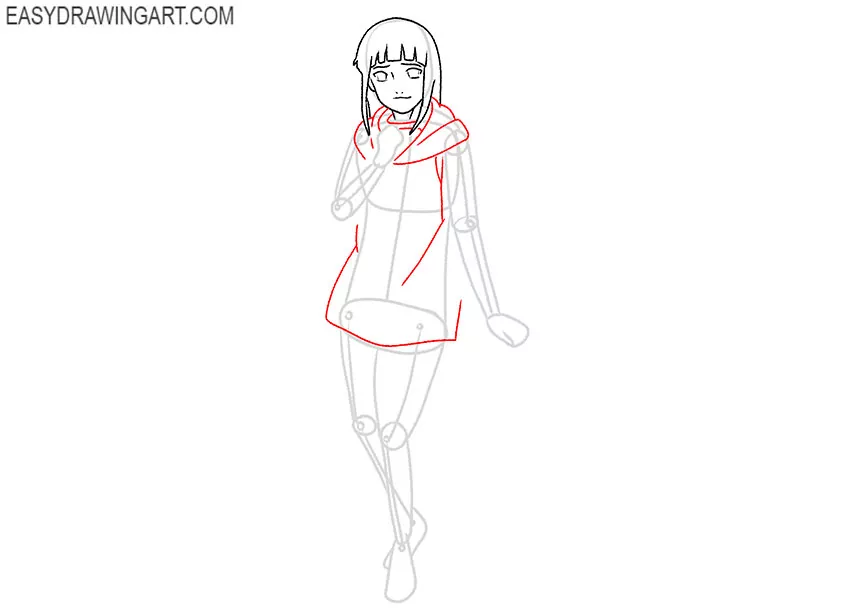 how to draw hinata simple