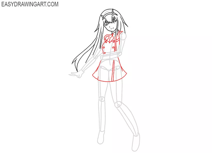 zero two drawing for beginners