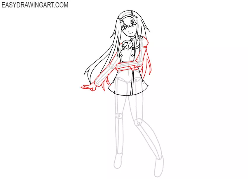 simple zero two drawing