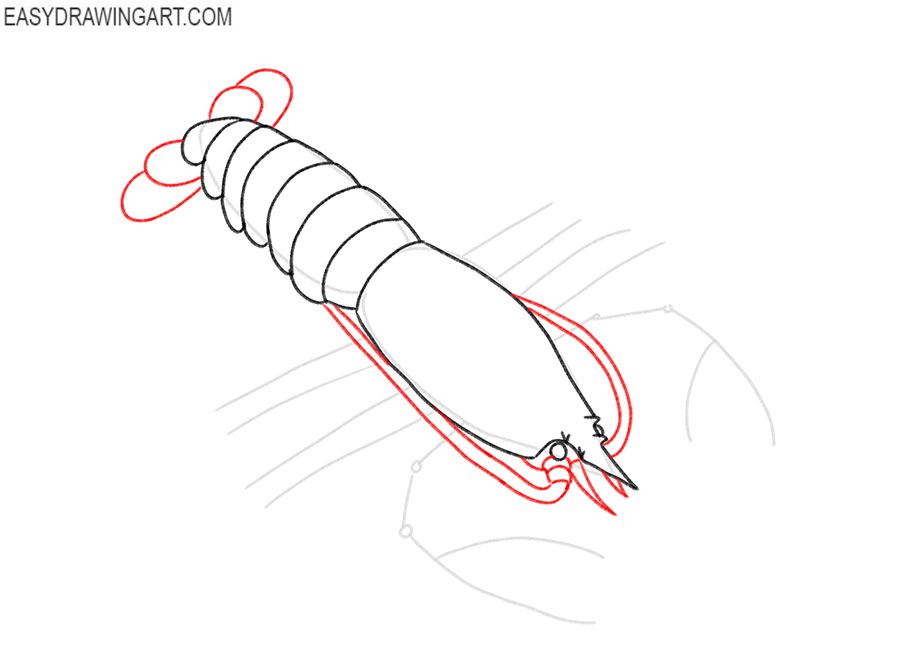 how to draw a lobster cartoon
