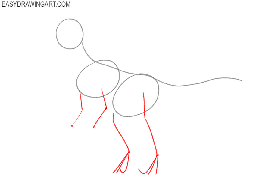 how to draw a raptor easy