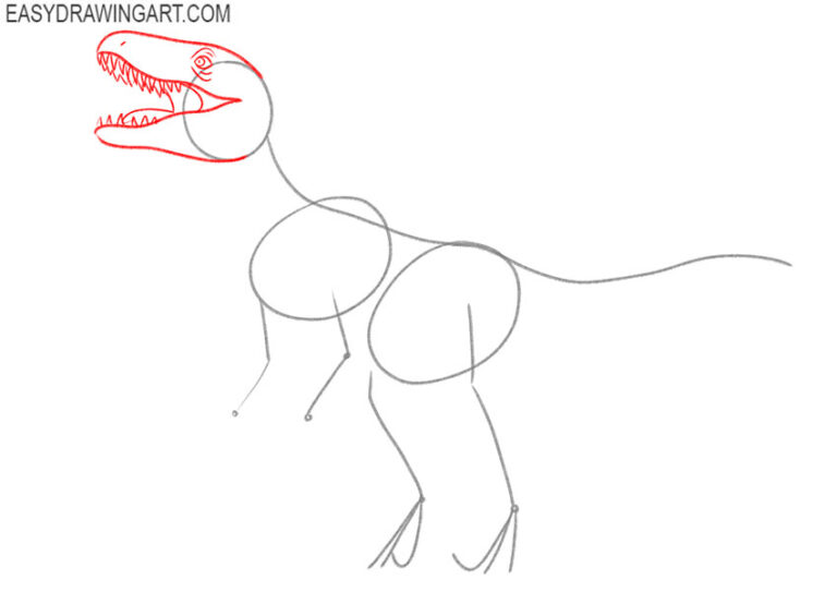 How to Draw a Raptor - Easy Drawing Art