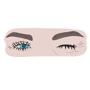 how to draw a winking eye