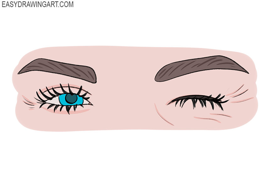  winking eye drawing lesson