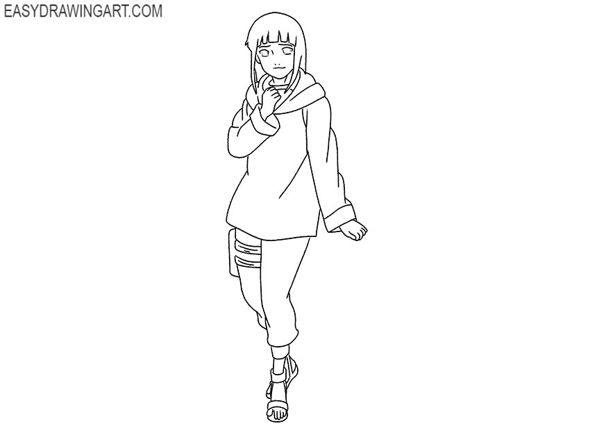 cartoon hinata drawing