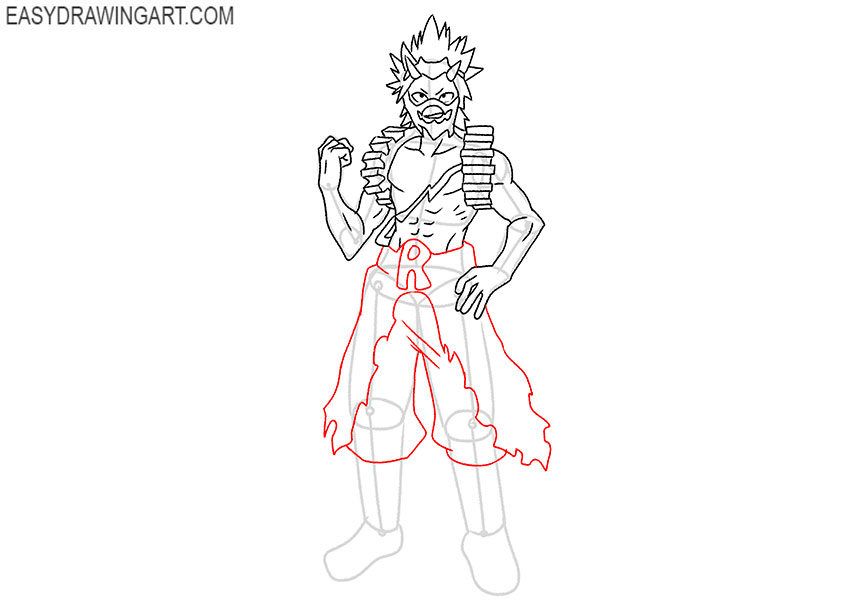 how to draw kirishima for beginners