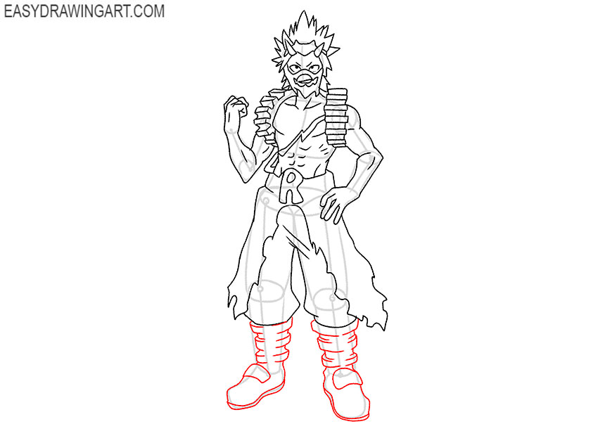 kirishima drawing step by step