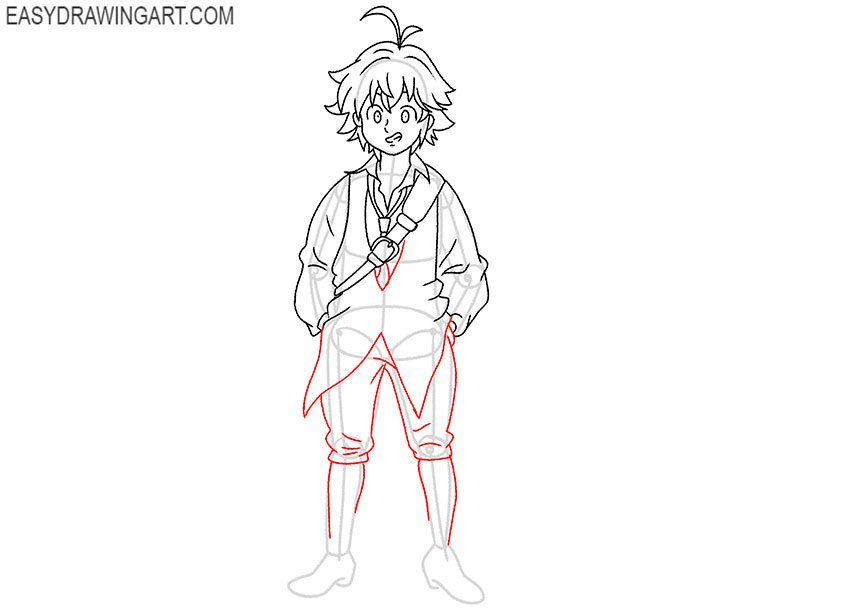 cartoon Meliodas drawing