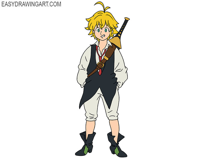  Meliodas drawing for beginners step by step