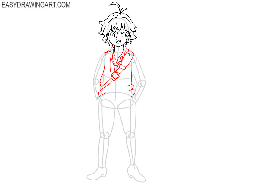 Meliodas drawing guide