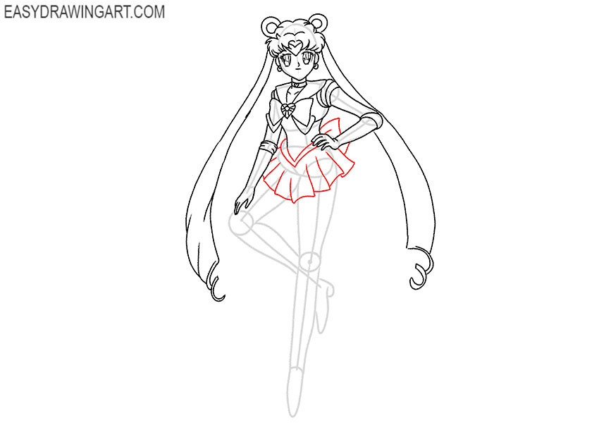simple sailor moon drawing