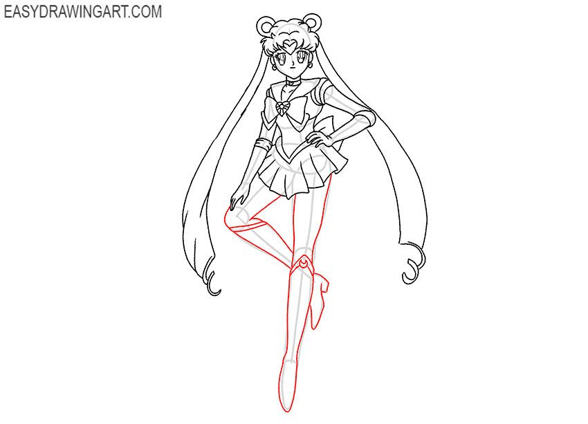 cartoon sailor moon drawing