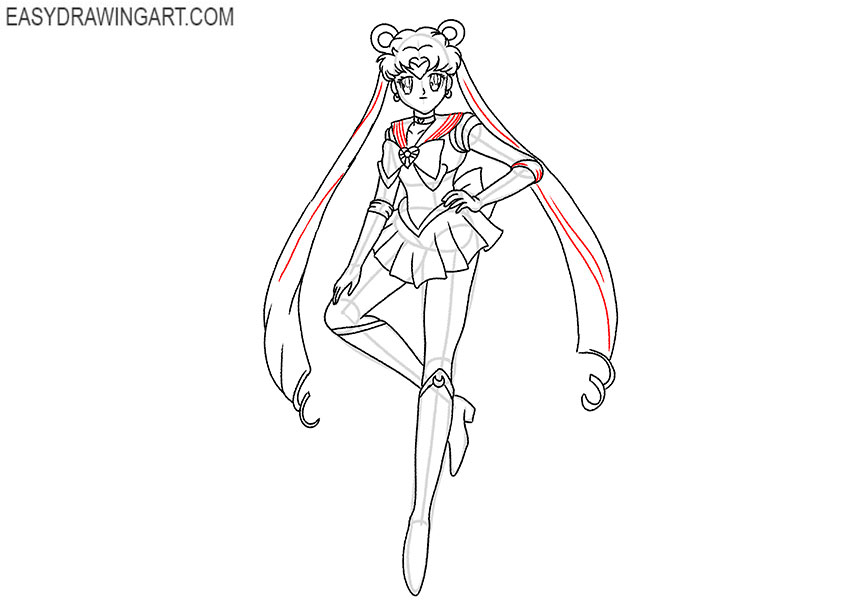 easy sailor moon drawing