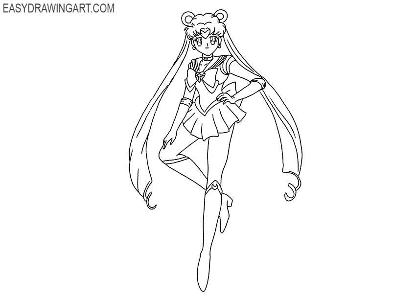 realistic sailor moon drawing