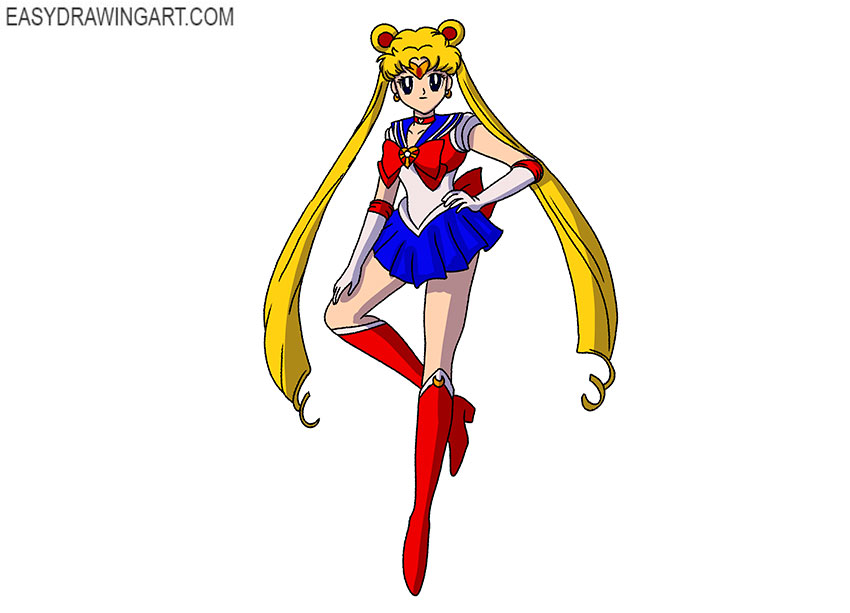  cartoon sailor moon drawing for beginners