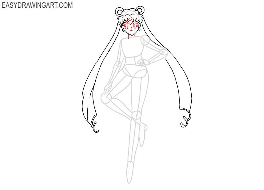 how to draw sailor moon for kids