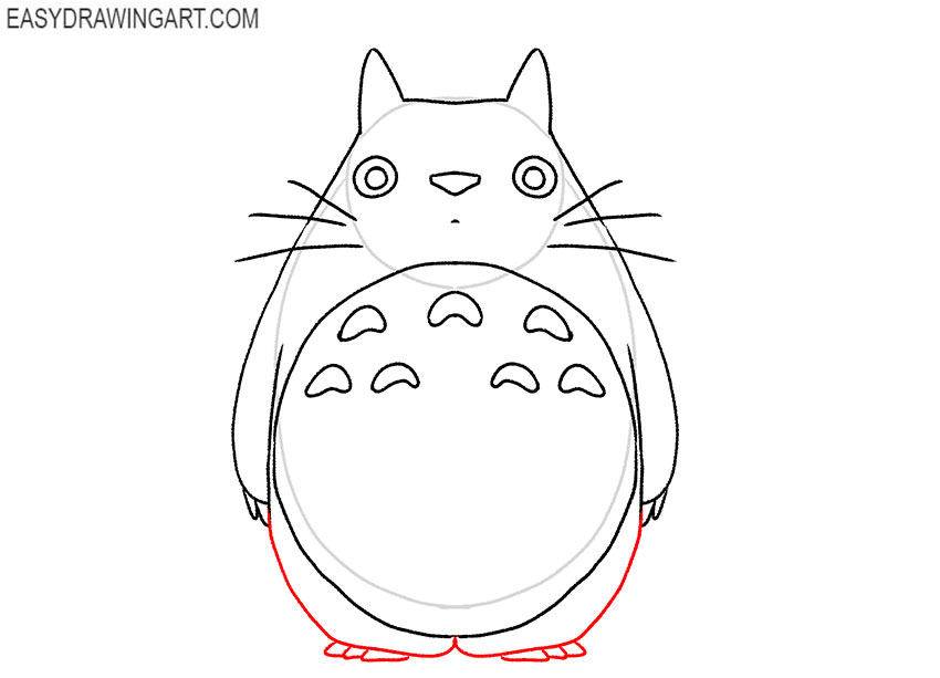how to draw cute totoro