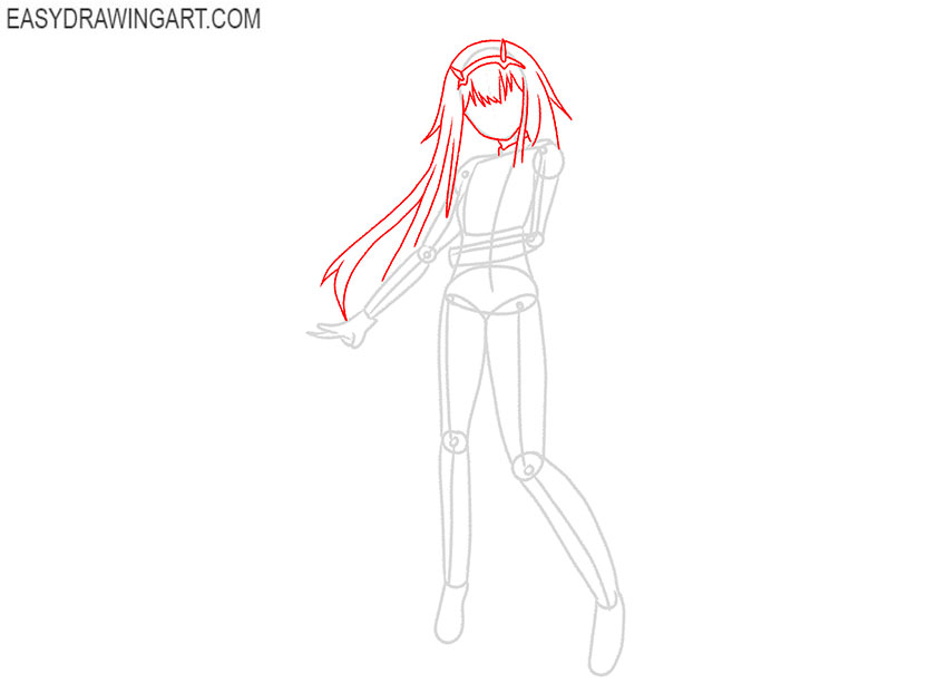 zero two drawing tutorial