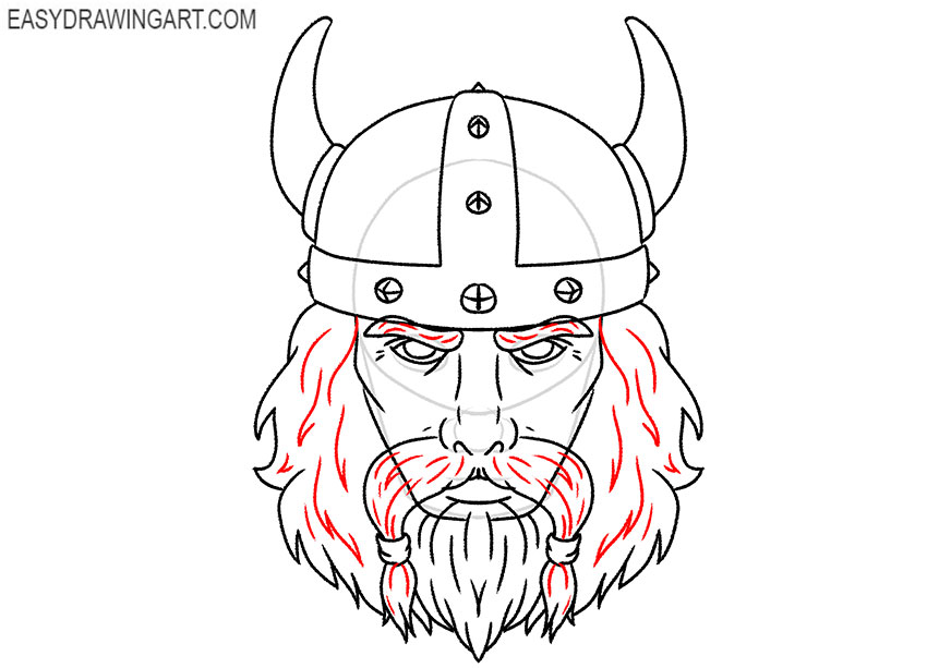 Viking Head drawing